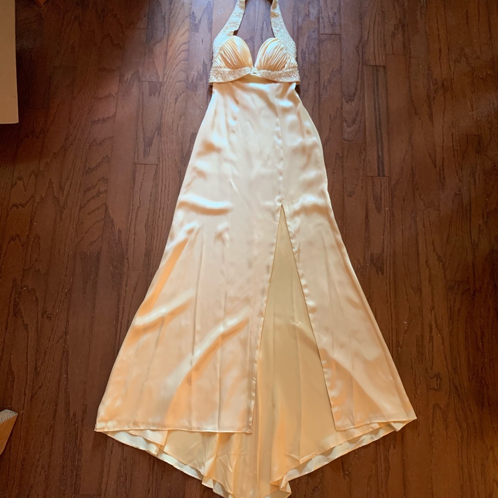 Satin | NWOT yellow evening dress